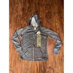 Pittsburgh Steelers Black Zip Up Sweatshirt.Women's. Size Large